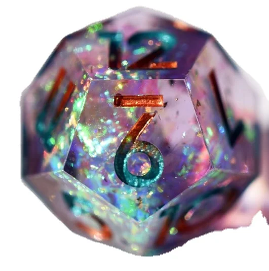Набор костей DND ручной работы 7-Die Polyhedral для ролевых игр Набор костей с острыми краями для настольной ролевой игры игральные кости серии Galaxy