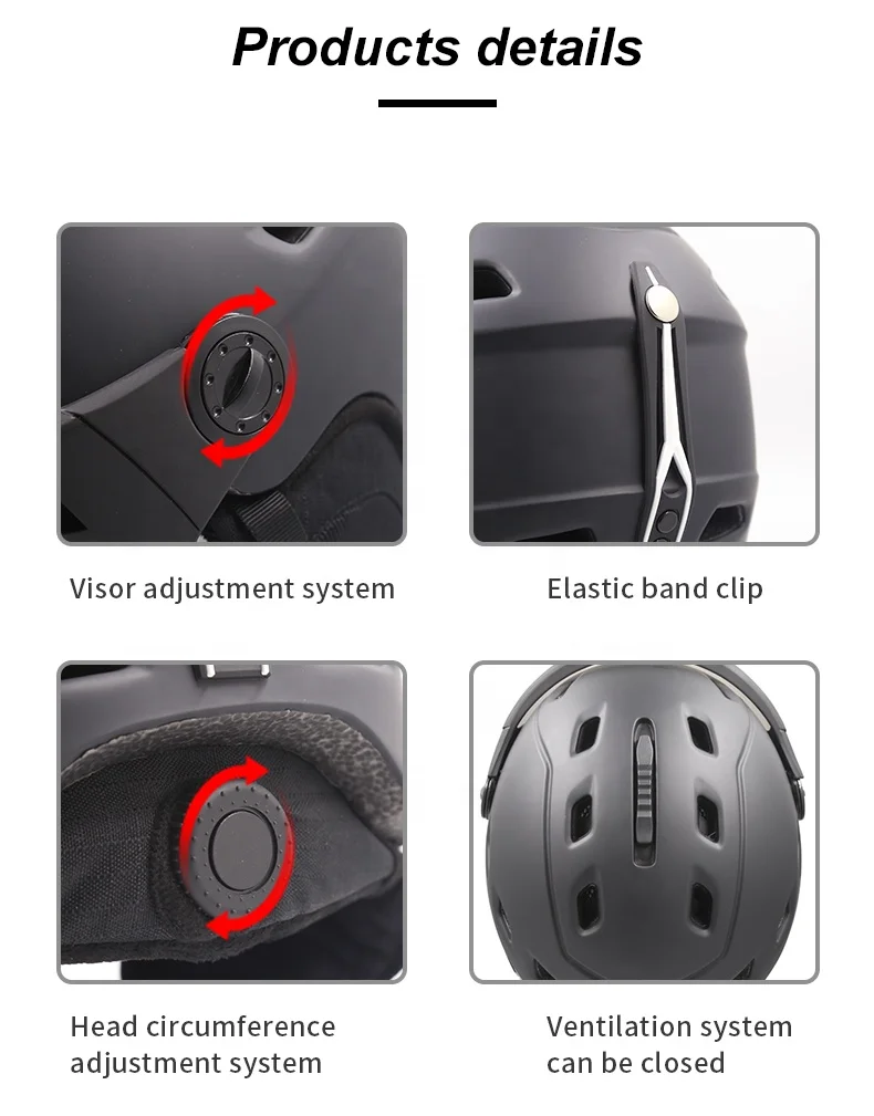 Outdoors sports custom skiing snowboard bike helmet adult bicycle helmet in-mold cycling climbing snowboard snow helmet