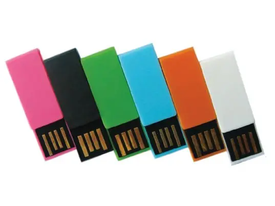 Promotional Plastic paper clip shaped USB Flash Drive With Your custom Logo