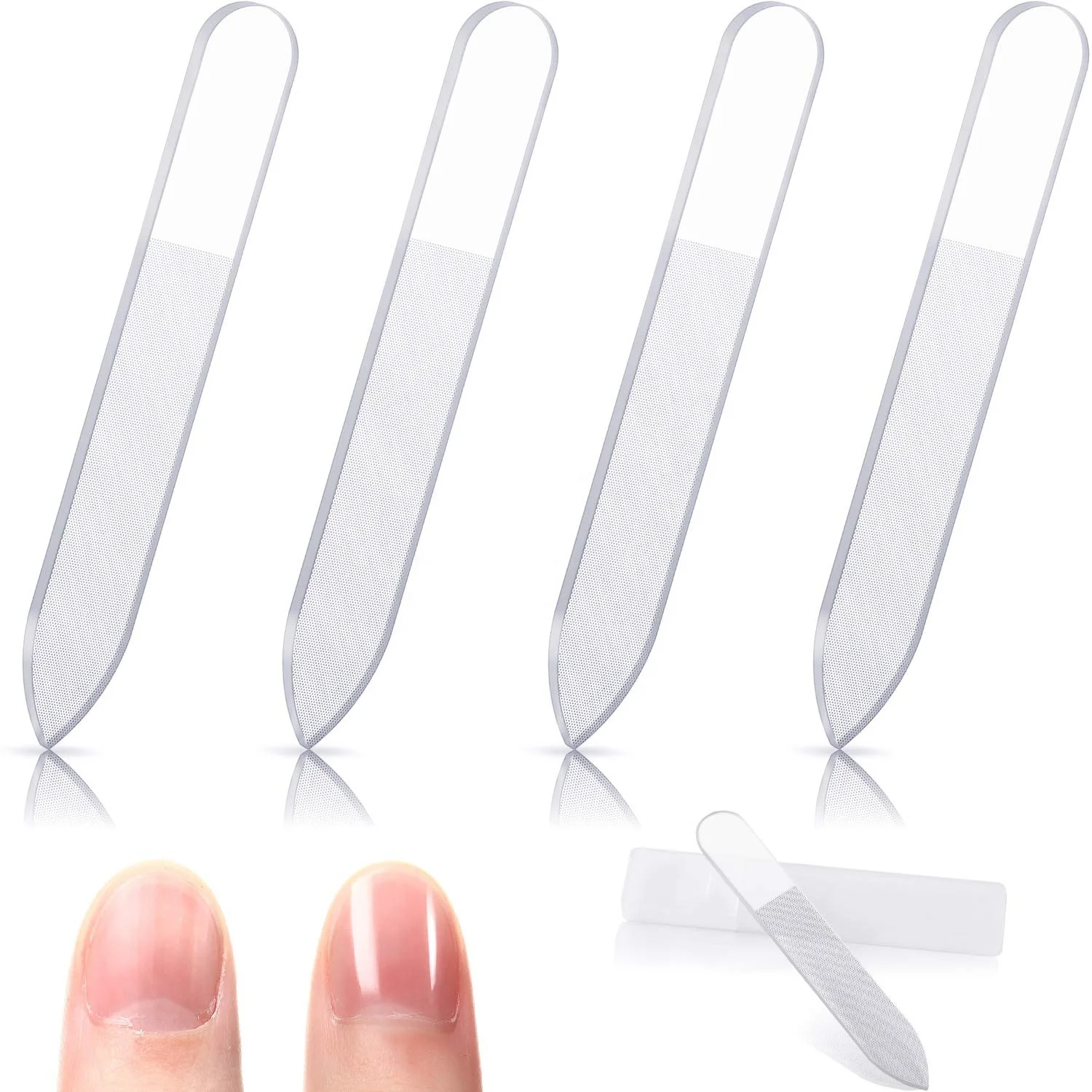 Glass Nail Shiner With Logo Nano Glass Nail File Custom Glass Nail File with Case