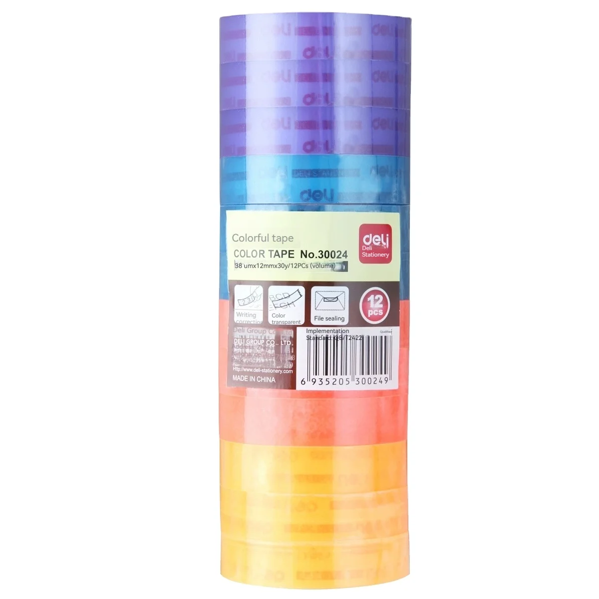 Deli 30007 stationery tape wholesale 12 rolls ... high quality