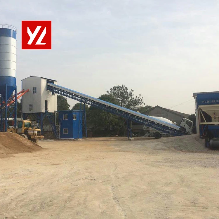 HZS hopper lift Concrete batching plant station factory Ready mix concrete plant js500 concrete mixing plant