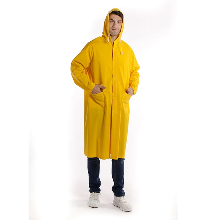 Most Popular PVC Polyester Fabric Waterproof Rainy Day Rain coat for Men Rainsuit
