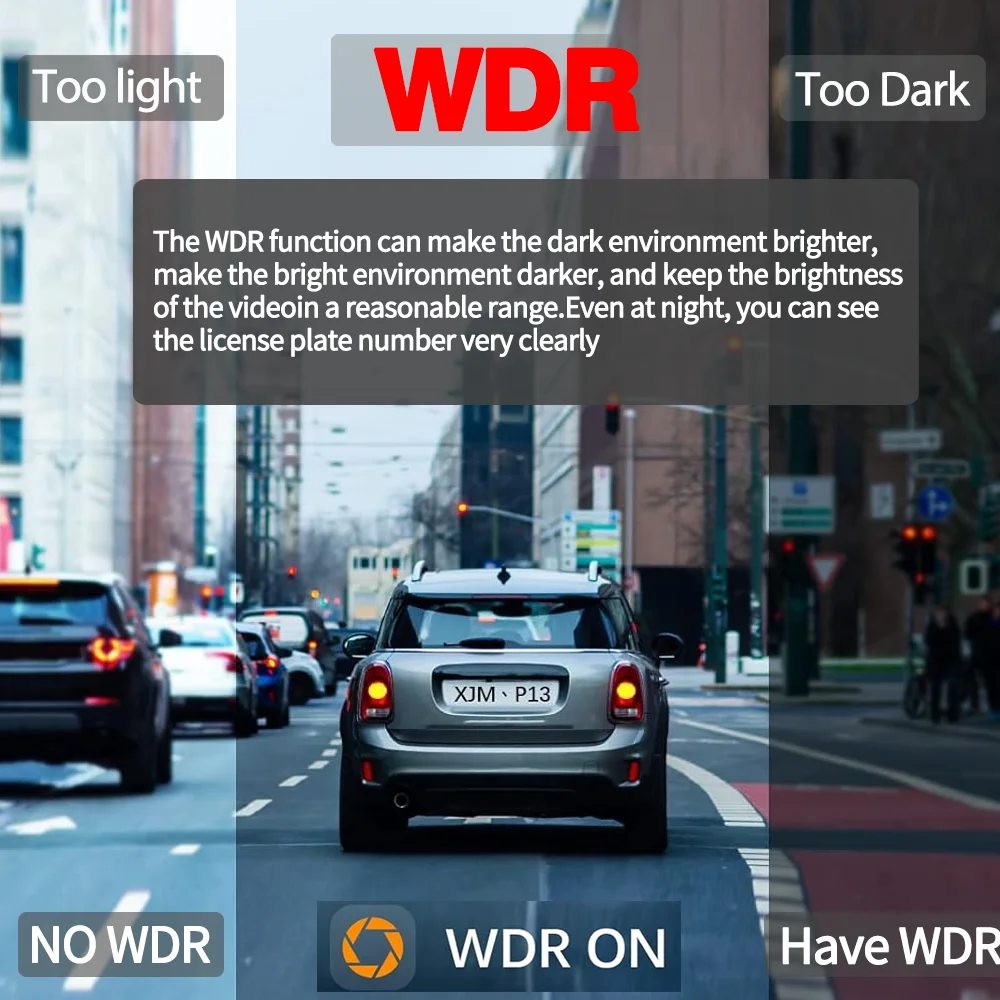 E-Too Factory Price 130 Degree Wide Angle Dash Cam EDR Night Vision Dash Cam Car DVR Black Box With WIFI 24 Hour Parking Monitor