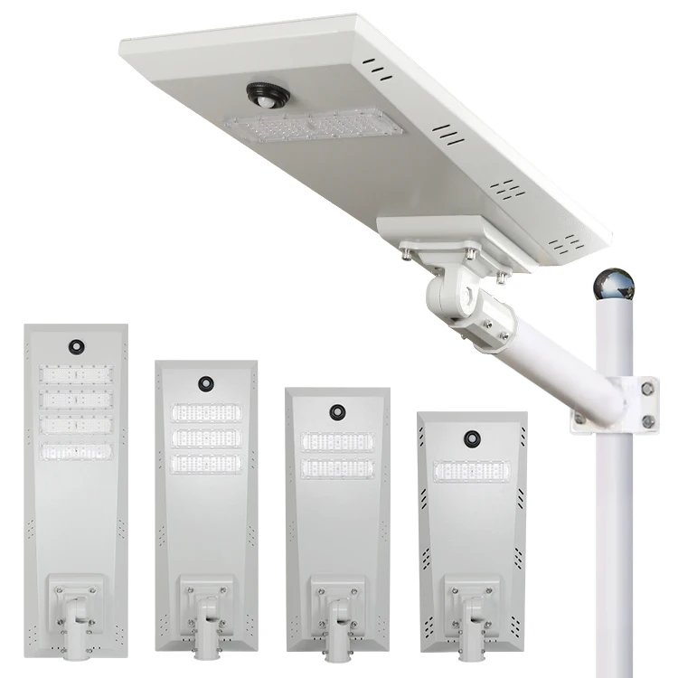 Die-cast aluminum modern style solar street lamp outdoor IP65 waterproof all in one intergrated solar street light