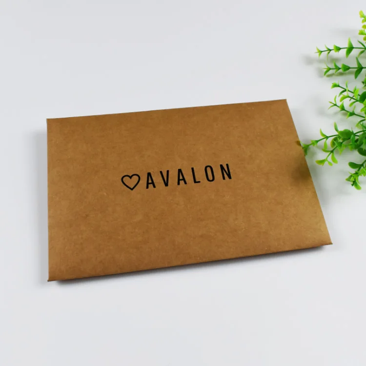 Sustainable Kraft Brown A4 A7 A6 A9 Heart Button Invitation Envelopes Used for Cards Weddings Invitations Office