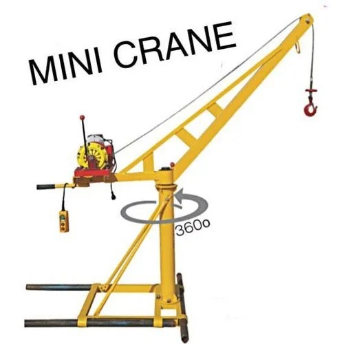 360 degrees rotate 200kg 400kg 500kg 1000kg 2000kg  outdoor use mini engine crane construction lift crane