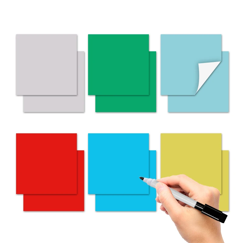 Premium dry erase removable waterproof wall deco sticker peel and stick adhesive sheets lined sticky notes for smooth surface