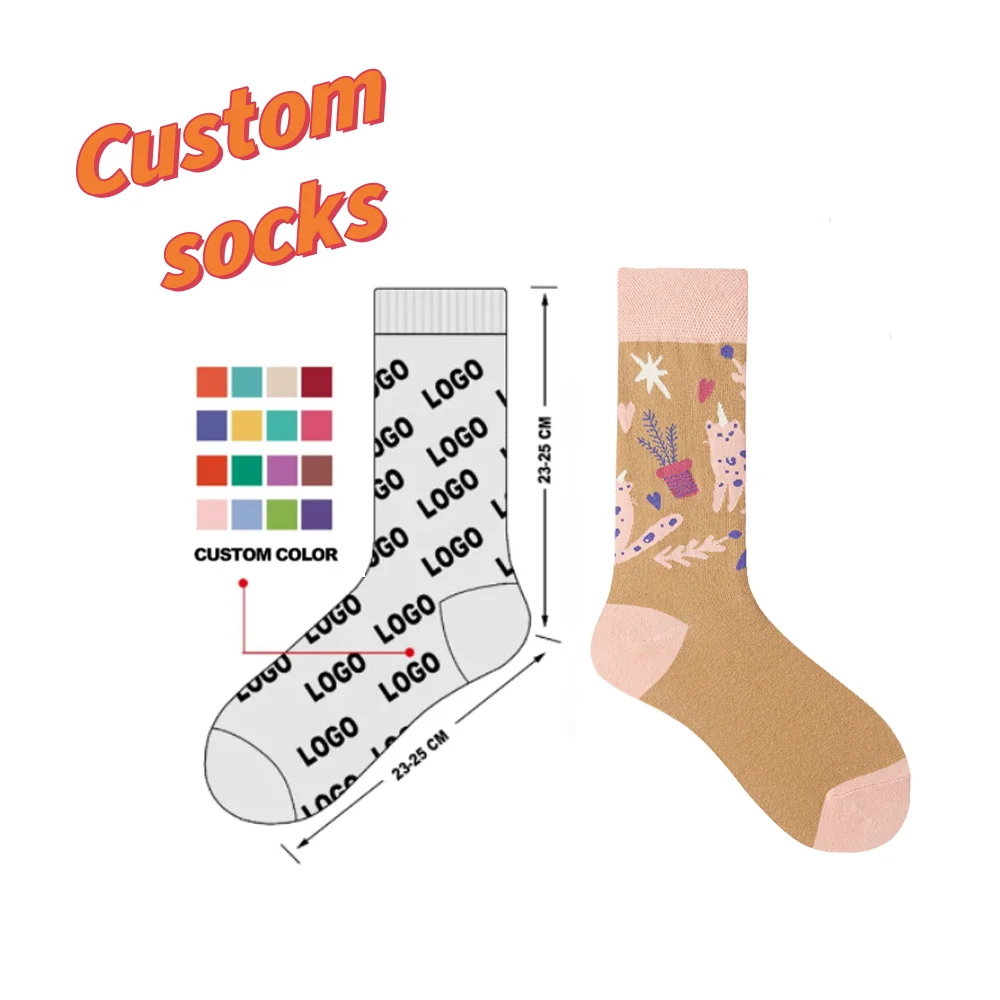 New Style Hot Sale Fashion Funny Anime Cartoon Hip-hop Skateboard Stocking Soft Cotton Popular Couples Cartoon Socks