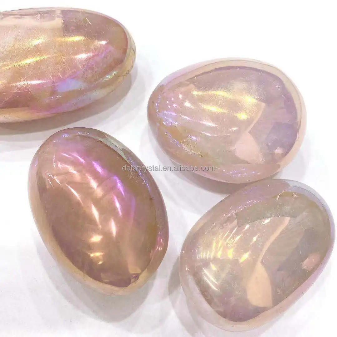 
High Quality Crystals Healing Stones Crystal Palm Wax Crystal Palm Stone Aura Rose Quartz Palm For Fengshui 