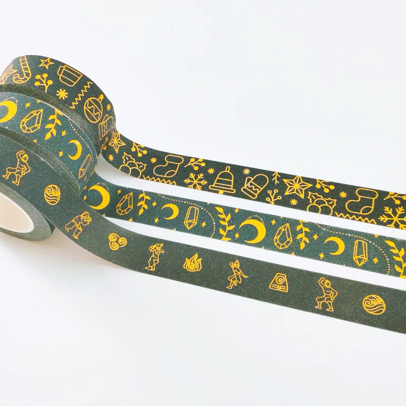 Decorative stationery custom printing cute glitter washi tape