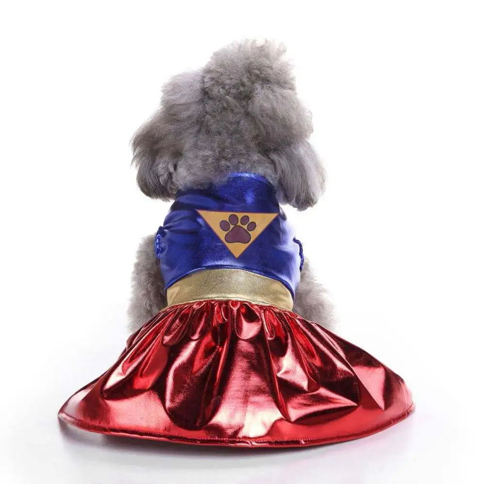 Wholesale New Fashion Dog Dress Superman Dog Costume Puppy Clothes Pet Outfits