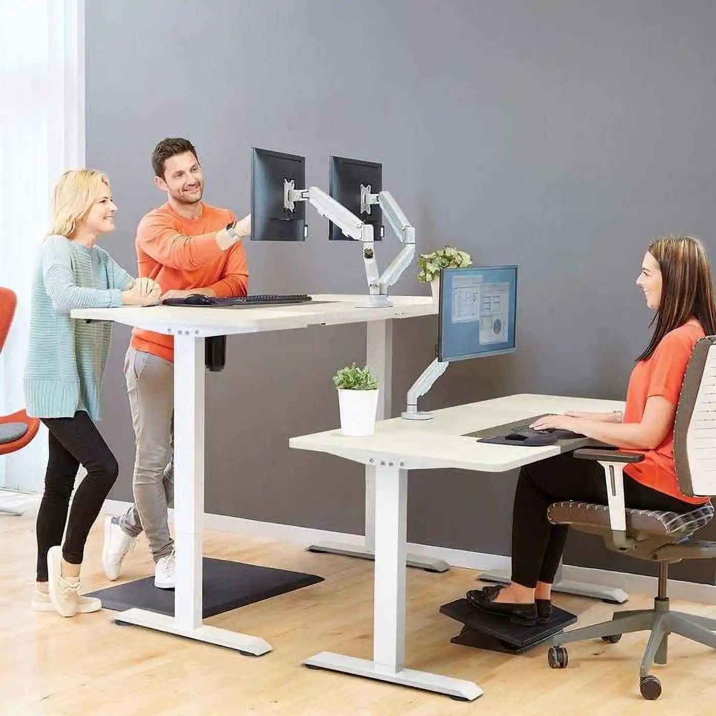 High Quality Ergonomic Rising Desk Steel Table Height Adjustable For Sit To Stand Desk Standing Computer Desk
