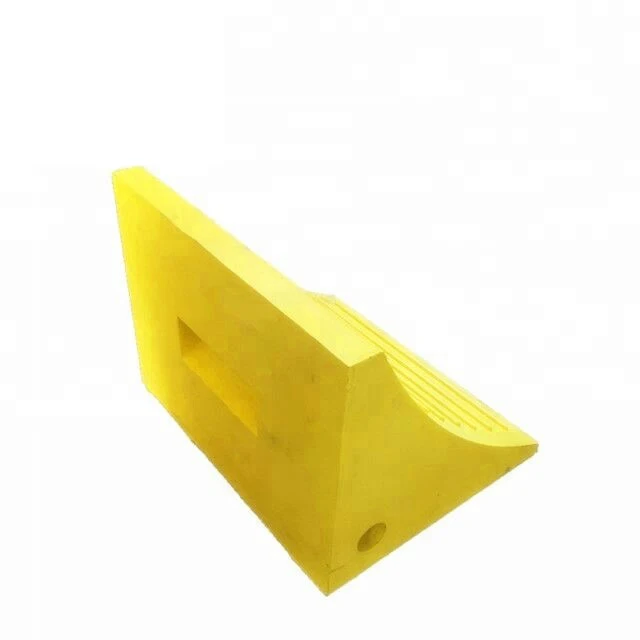 PU Foam Truck Bus Wheel Stopper Car Vehicle RV Trailer Polyurethane Urethane Wheel Chock with 120 Ton Load