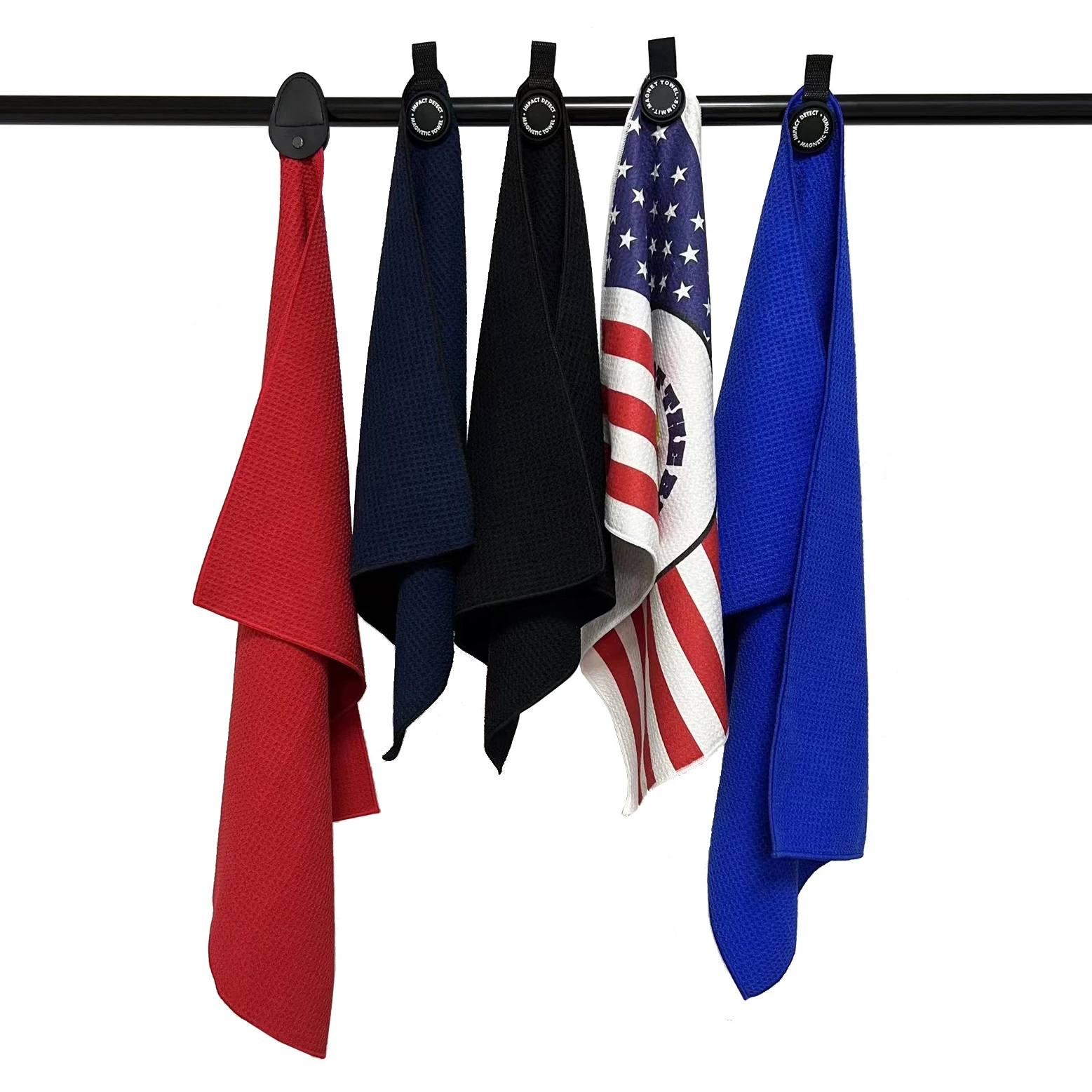 China manufactures  golf towel wholesale with custom logo printed microfiber waffle weave blank golf towels