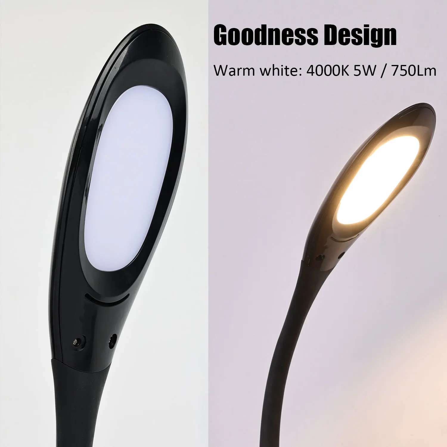 Contemporary Bedside Warm light color protect eyes Decoration Simple plastic Goose bedside led table lamp with usb port