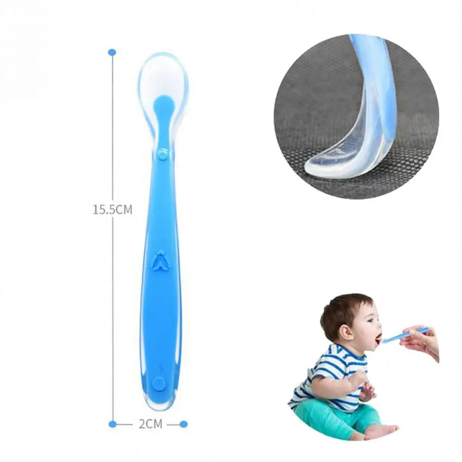 
Reusable Eco-Friendly Anti-Aging & Non-Sticky feeding spoons Silicone Baby Gift Oem Safety baby spoon for Children 