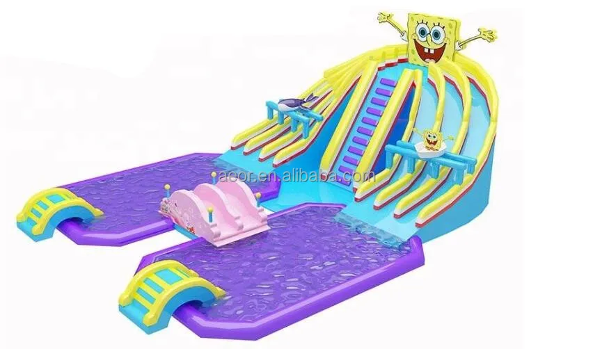 Commercial Inflatable Water Park with Water Slide and Pool Custom Inflatable Ground Water Park for Kids and Adults