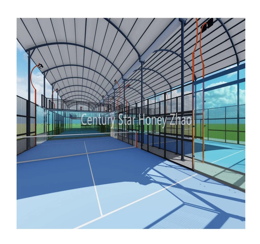 12mm Tempered Glass 13.52mm Laminate Glass Panoramic Padel Tennis Court with Panoramic Hardware Fitting Set Price