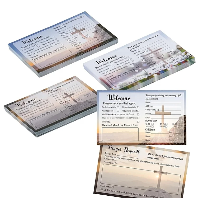 Hot Wholesale Customized Design Print Prayer Cards Custom Christian Church Bible Catholic Daily Prayers Card Printing