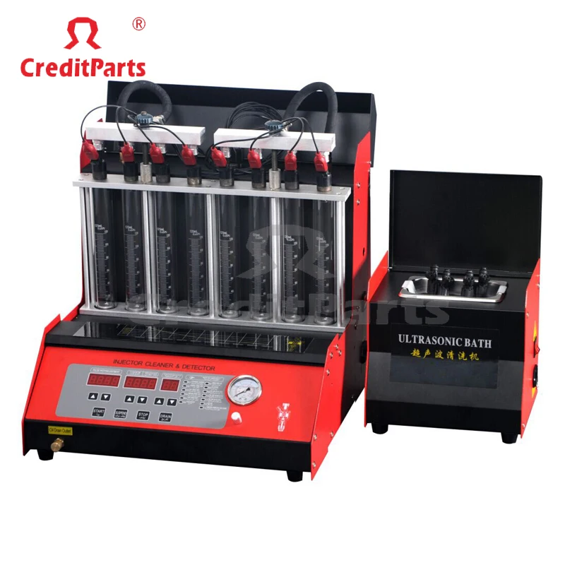 Creditparts электронные 2 баночки ультразвуковой Топливная форсунка тестера Очиститель Машина FIT-101t