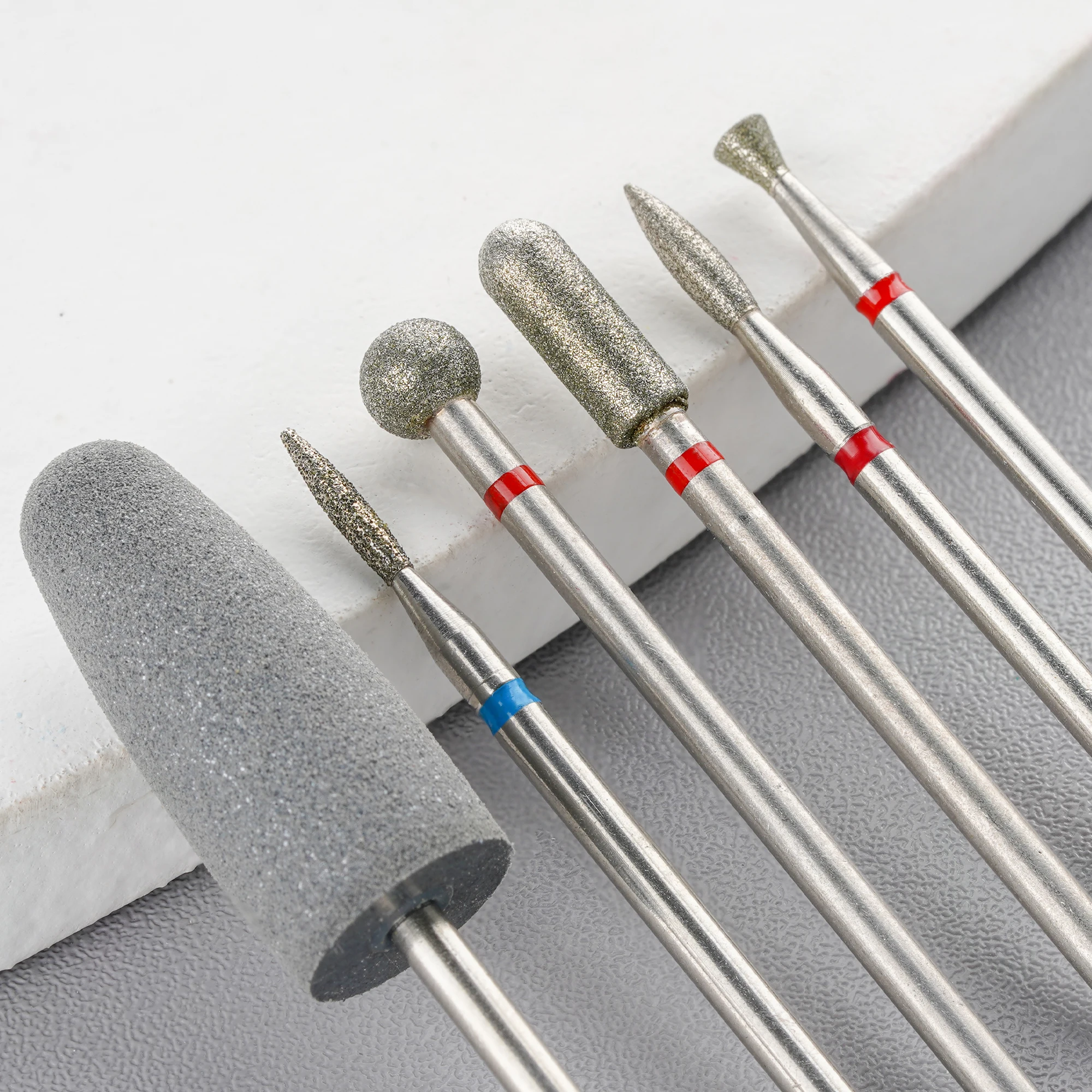 Customized 6pcs Diamond Nail Drill Bits Set Russian Manicure Holder Electric Nail Drill Bit Set Cuticle Clean Bits for Salon