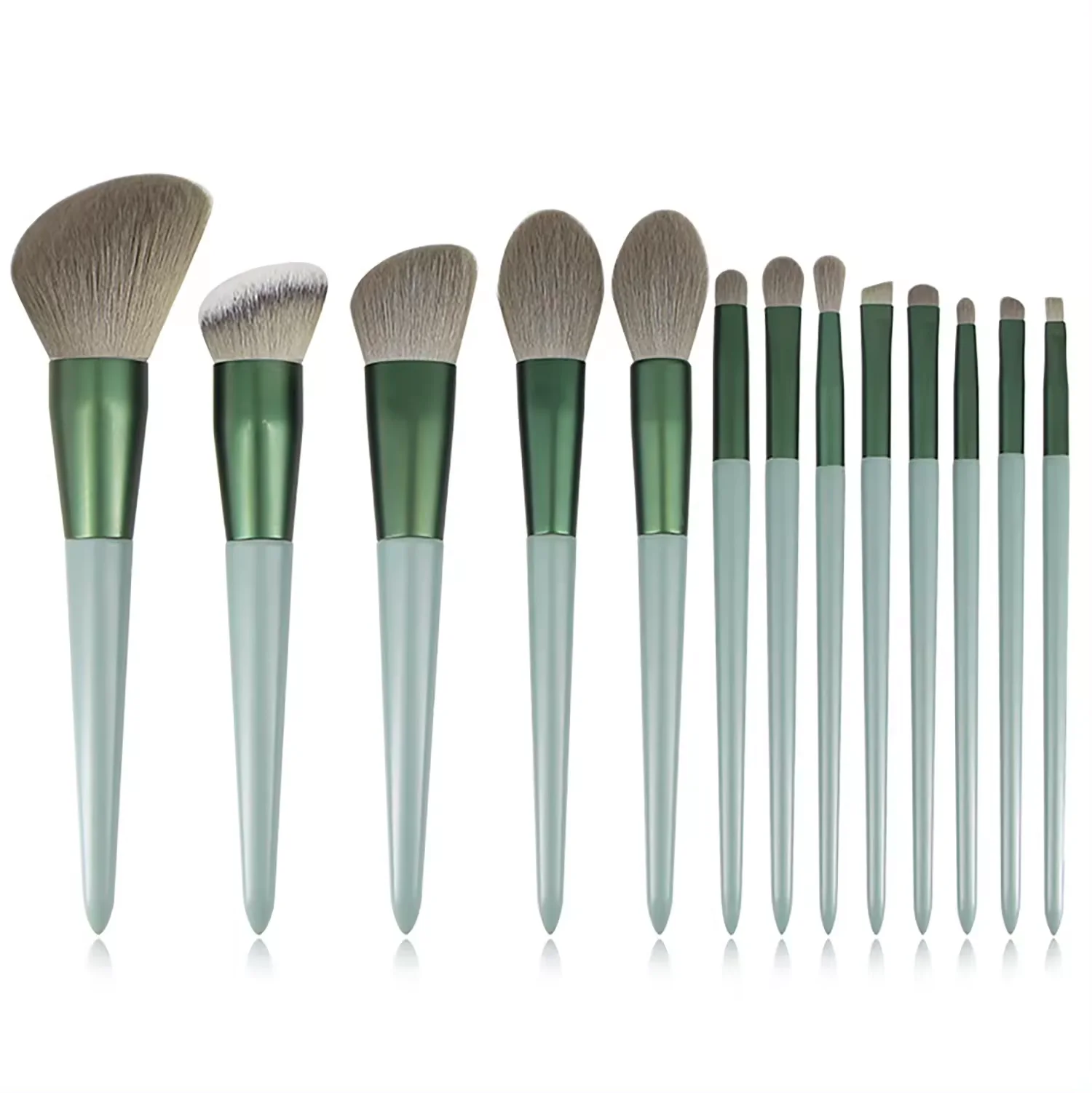 DailyQueen FREE BAG green cosmetic for eyeliner eyebrow nose brush for foundation green makeup brush kabuki