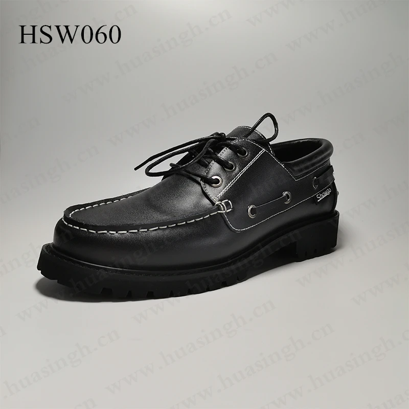 YWQ,multi-color available lace-up style upscale boat shoes Spain market popular hard wearing rubber sole penny shoes HSW060