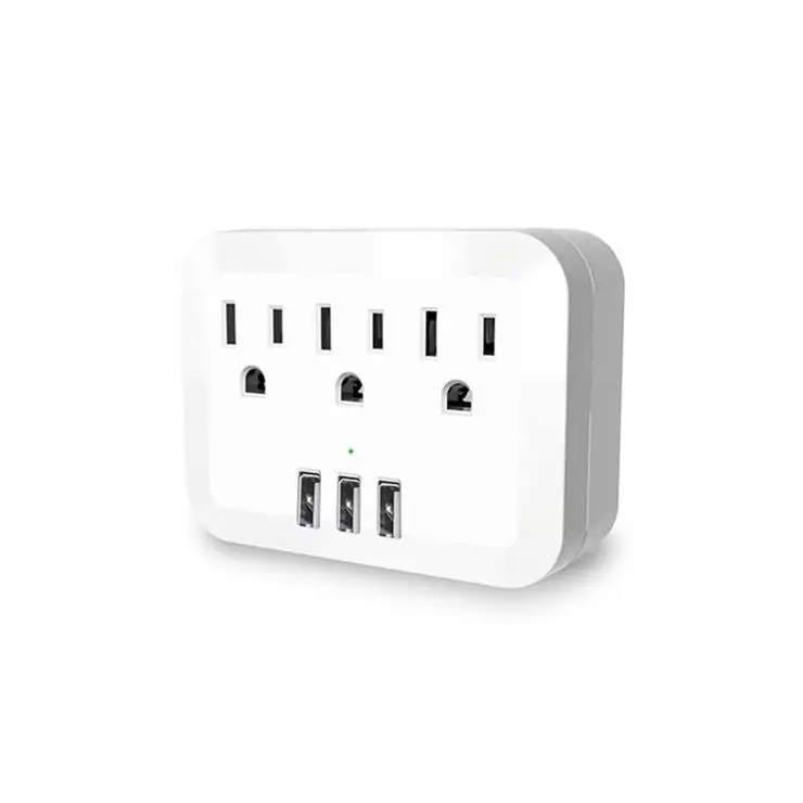 Новый тренд, удлинитель для розеток С 3 розетками переменного тока и 3 USB-портами, американский удлинитель для розеток, американский стандарт, удлинитель питания с USB