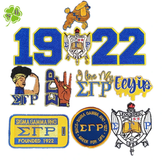 Gamma Phi Delta Sorority 1943 Shield J15 AKA Embroidery Patch Custom Oversized Sorority Pink Embroidered Chenille Patches