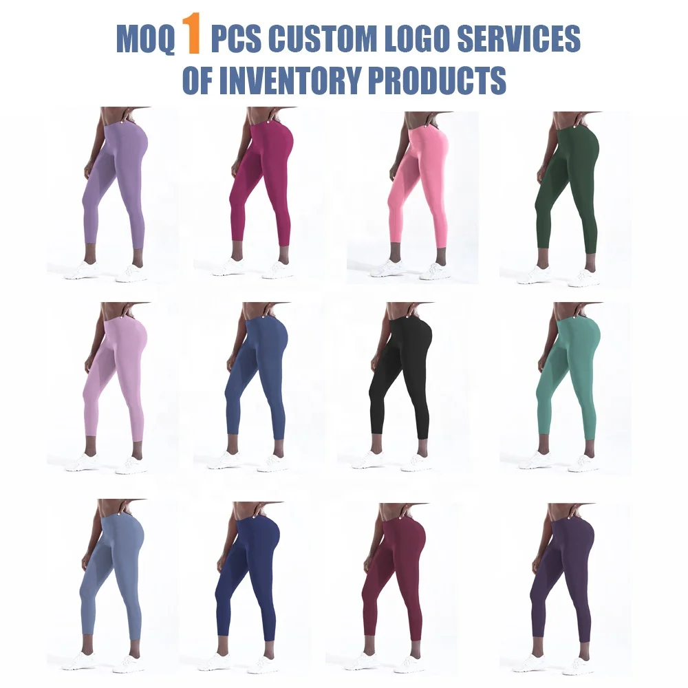 
Plain Spandex Nylon Tummy Control 4 Way Stretch Gym Sport Workout Leggings Butt Lift Tights High Waist Womens Yoga Pants 