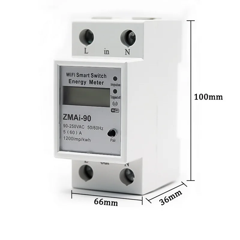 Умный измеритель электроэнергии с Wi-Fi, тестер потребления электроэнергии с дистанционным управлением, со статистикой мощности