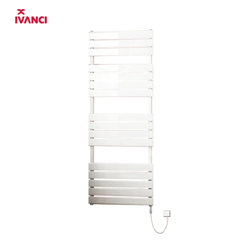 IVANCI 1600*600mm White electric heating bathroom towel radiator warmer with thermostatic controller