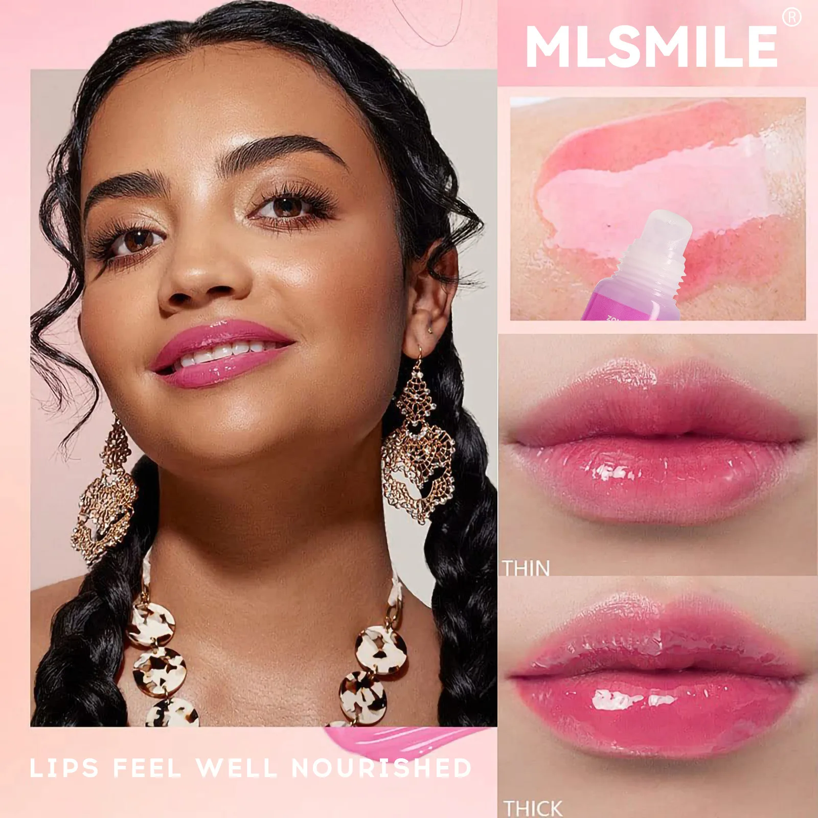 Strawberry makeup Long Lasting lipstick lipstick Tint Warm Feeling Color Changing Glitter LiquidLong Lasting Shimmer Lip Glaze