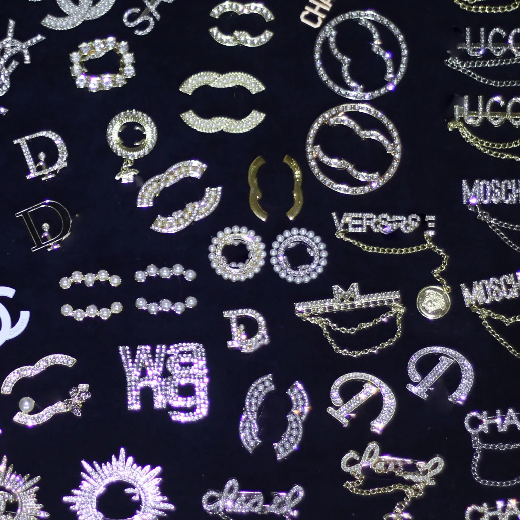 Free shipping HOT sale metal  letter clog charms for croc shoe decoration