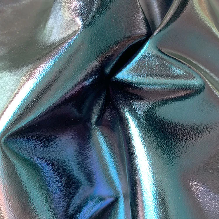 China leather Laser pu leather  Rainbow glitter fabric Transfer film leather