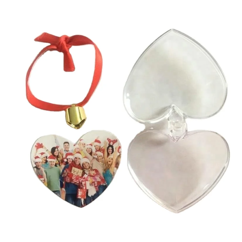 Decorative photo frame plastic heart picture hollow box photo ornament for Xmas & wedding