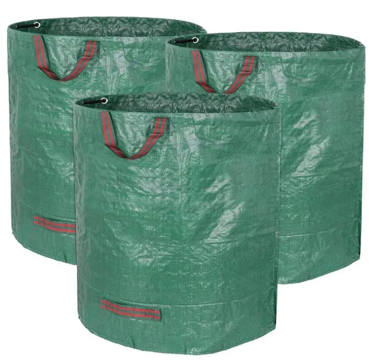 Factory Large Waste Bag Composting Bag Foldable UV  Resistant Durable Garden Bag for Collecting Leaves Garbage