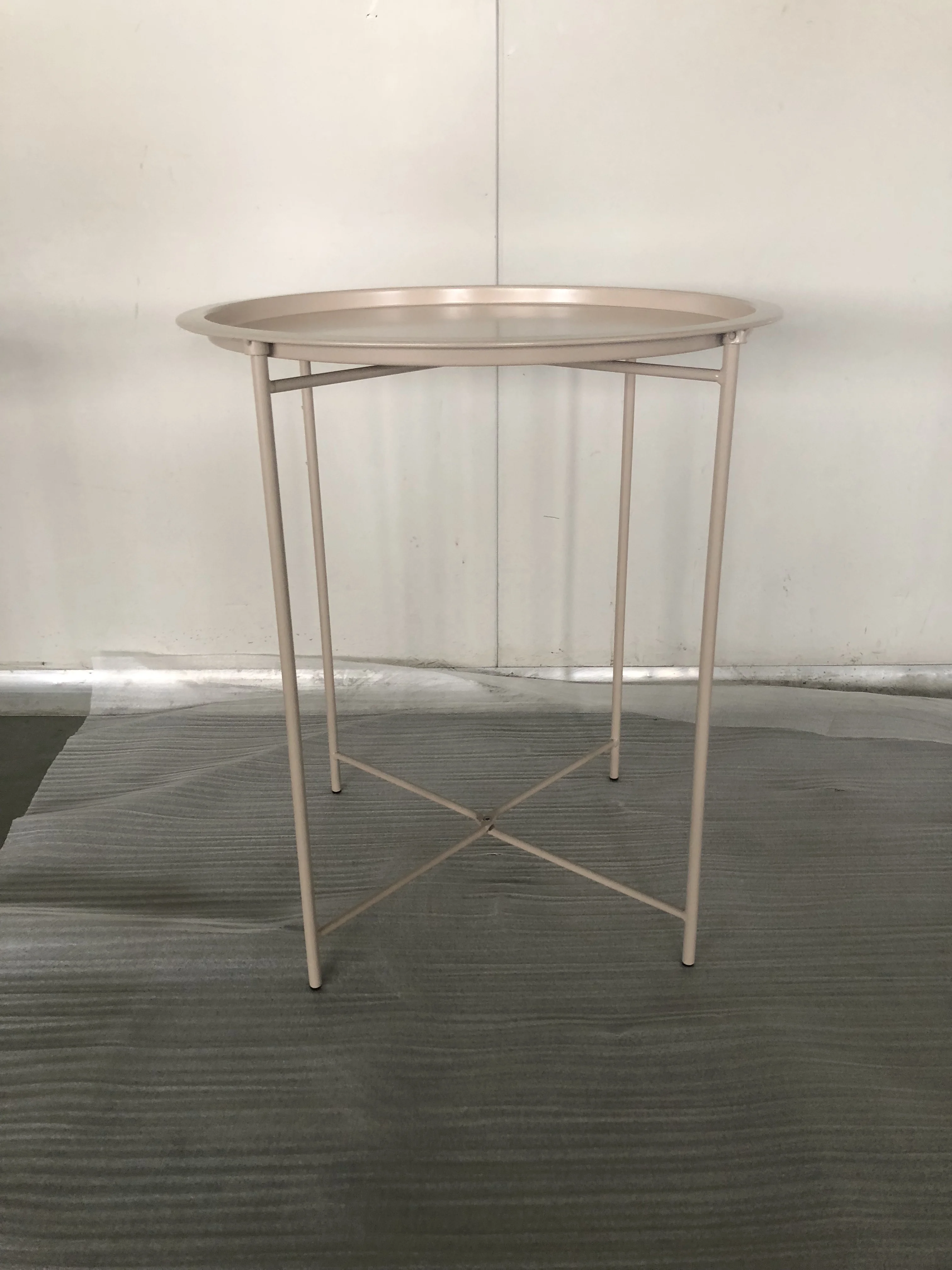 Wrought Iron Small Folding Round Corner Table Side Table