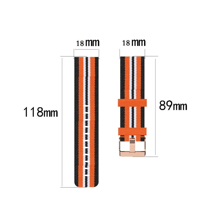 18mm 20mm 22mm woven nylon canvas watch band straps for amazfit BIP GTS GTR 42mm 47mm
