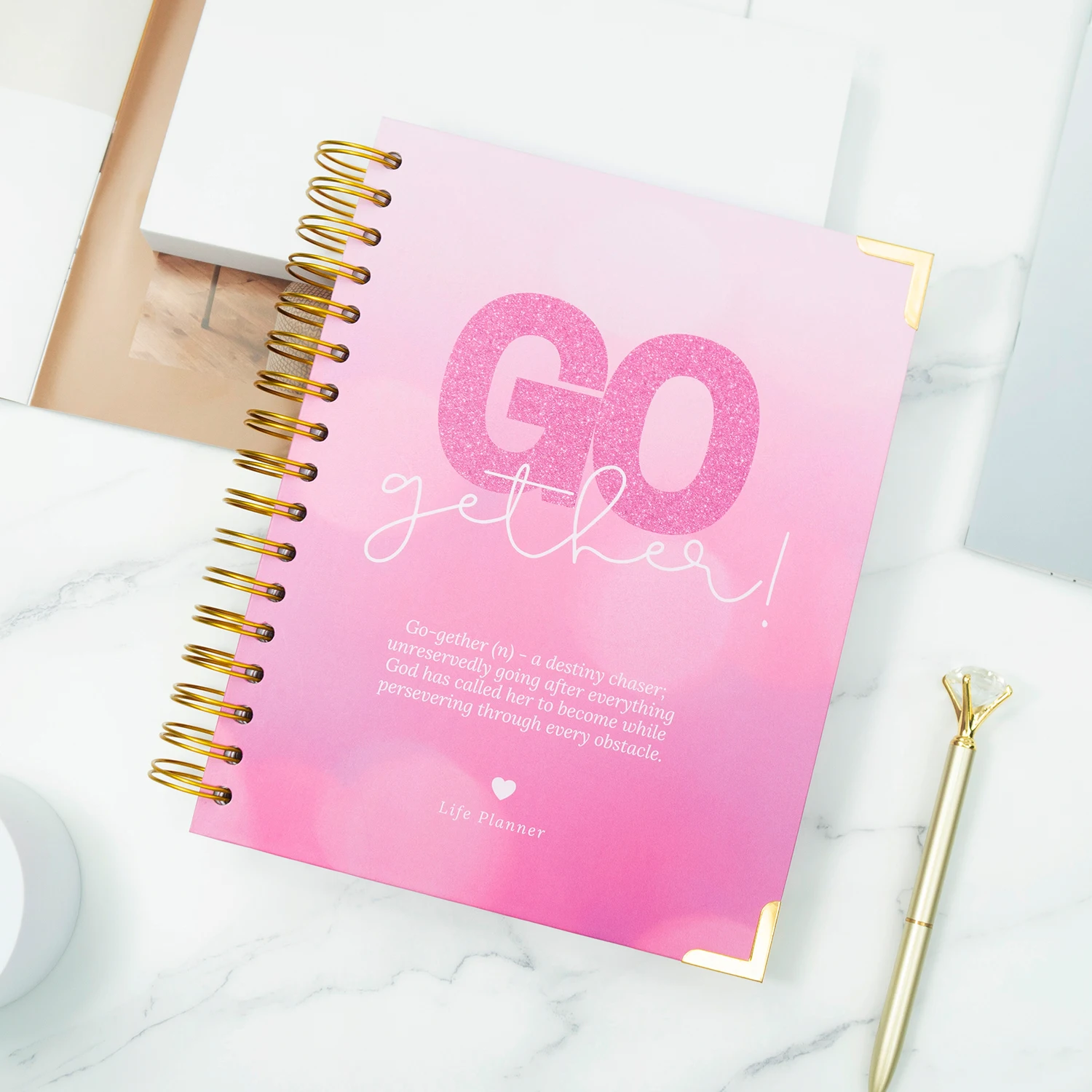 Custom Printing Agenda Inspirational Planner Self Care Diary Notebook Daily Wellness Motivational Journal Goal Sublimation