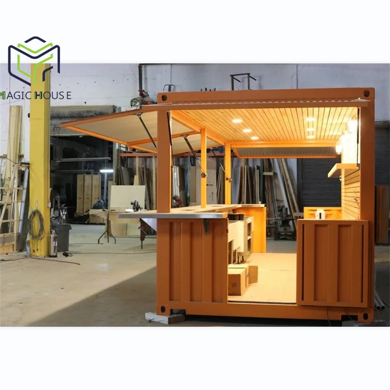 Cafe container mobile container bar 20ft 40ft modern design for kiosk/shop