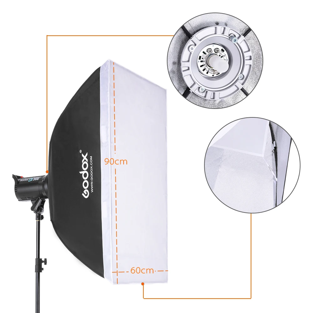 Профессиональное оборудование для фотостудии 300 Вт Godox SK300II 3 набор студийной вспышки комплект студийного