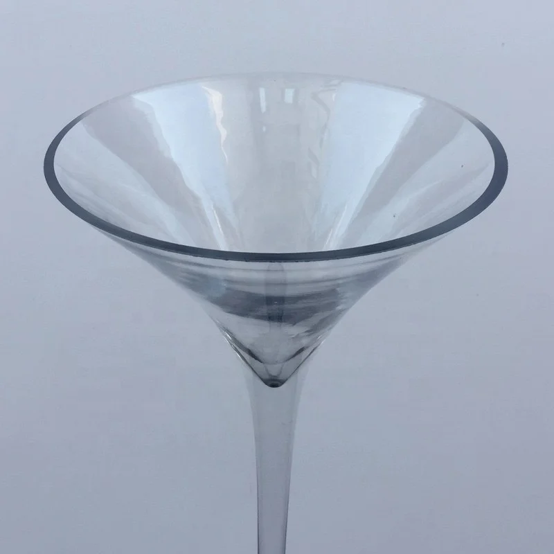 SWS082 Factory wholesale tall stemmed martini glass vase for wedding centerpiece