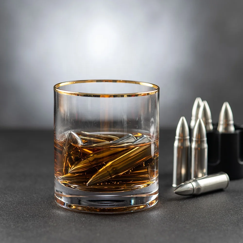 High Quality various style Luxury Custom Crystal Gold Rim Lead Free Handmade Round Whiskey Glass with gold sides