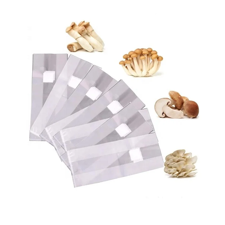 25cm X14cm X60cm  Large Size 80um Thick PP Autoclave Mushroom Spawn Cultivation Bags  Grow Oyster Filter Plastic Growing Bags