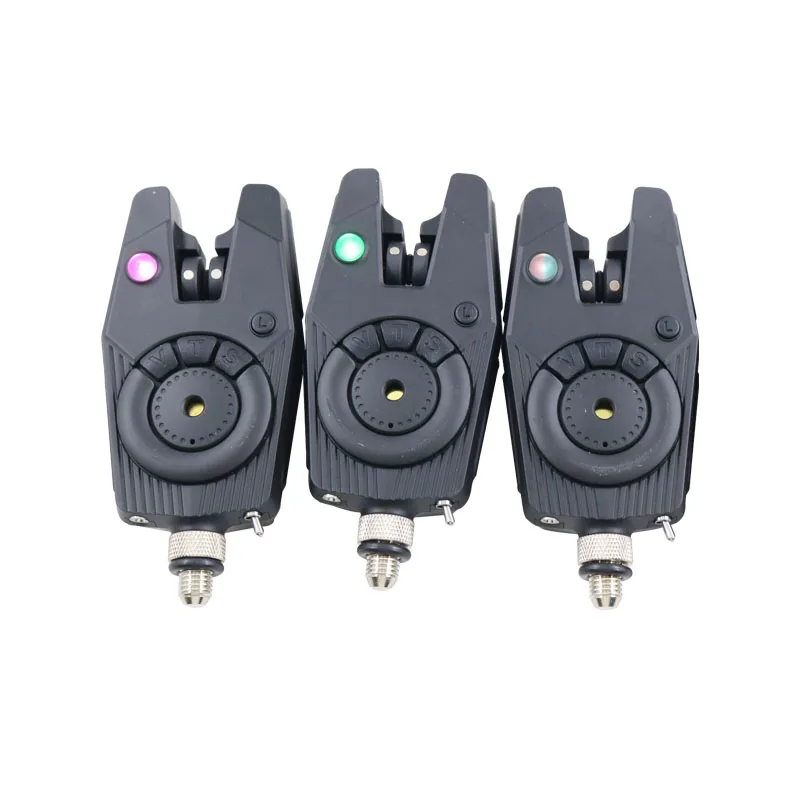 6 LED Indicators With Snag Ears Waterproof JZH-RF1688  Black Single Fishing Bite Alarm Can Pair With Receiver