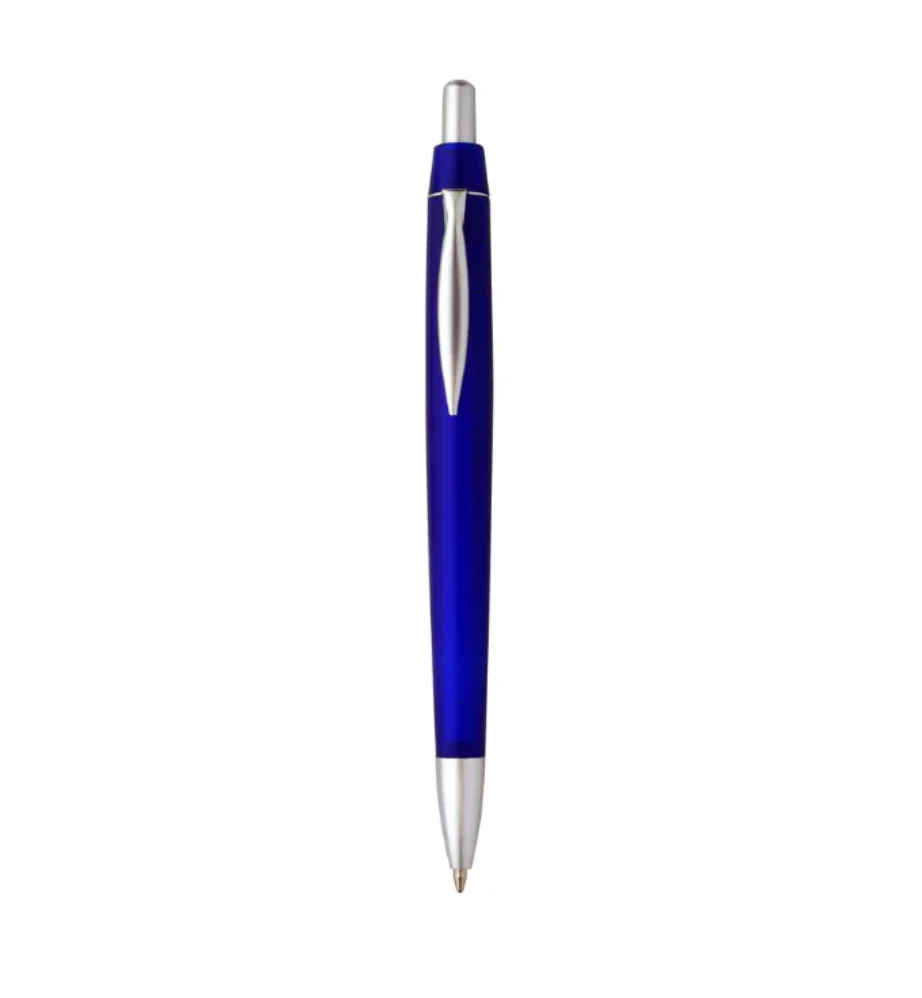 Cheap Promotional Frosted Transparent Plastic Ballpoint Pen Customized Logo Writing Instruments for Hotel Bank Office Giveaways