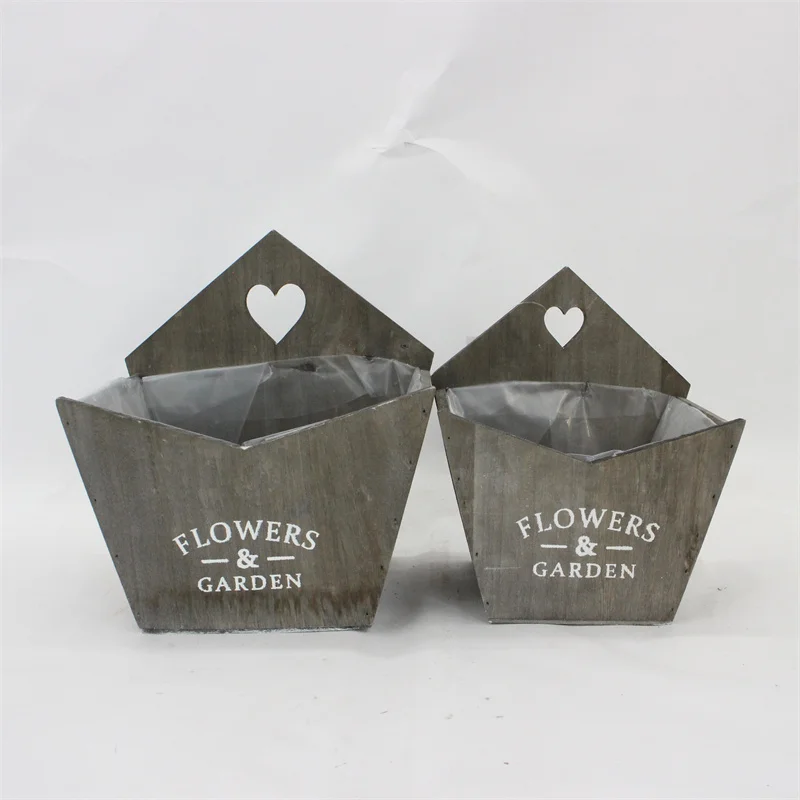 Antique Retro Wooden Tissue Box Handmade vintage wood photo box with handle