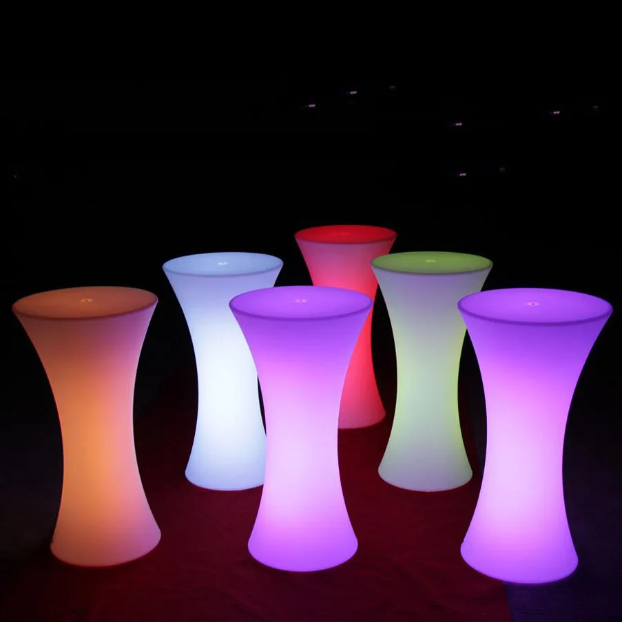 Modern plastic led glowing bar furniture table